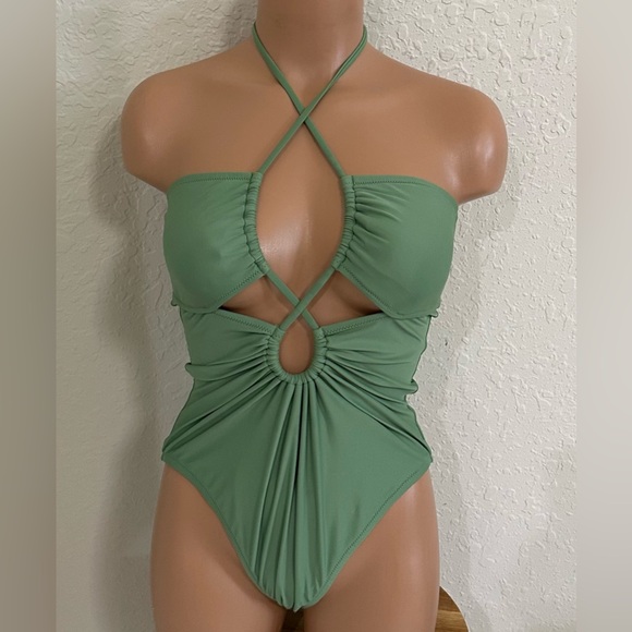 J. Crew Cutout halter one-piece swimsuit - Picture 4 of 9